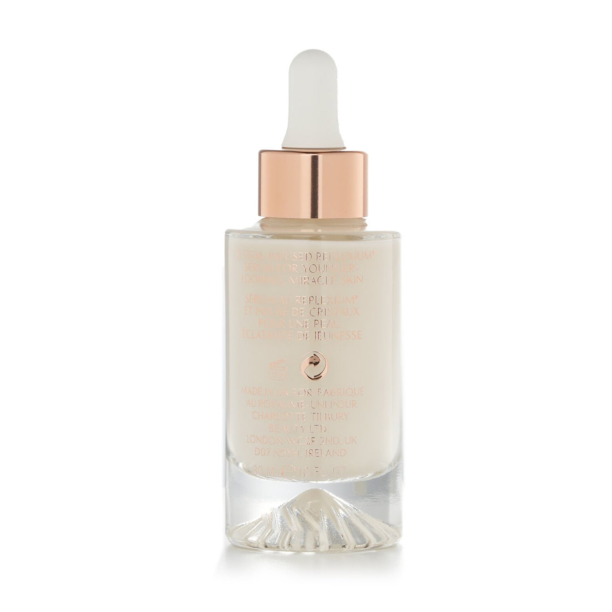 Charlotte Tilbury Magic Serum Crystal Elixir 30ml, a hydrating facial serum with REPLEXIUM and Golden Vitamin C for youthful, radiant skin.
