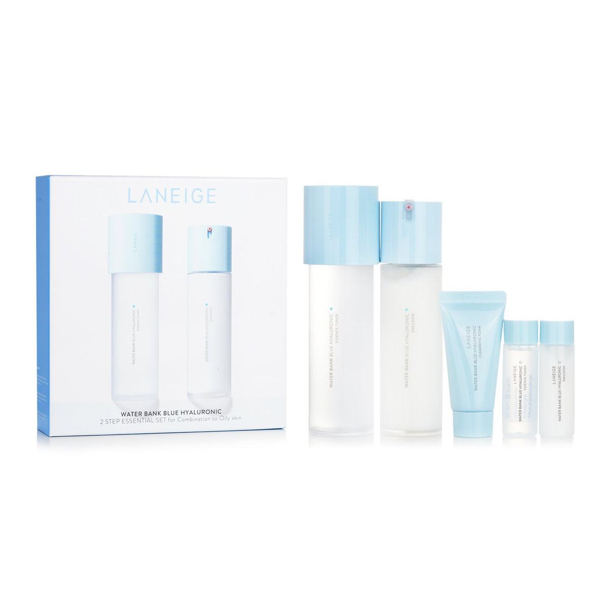 Laneige - Water Bank Blue Hyaluronic 2 Step Essential Set (For Combination to Oi