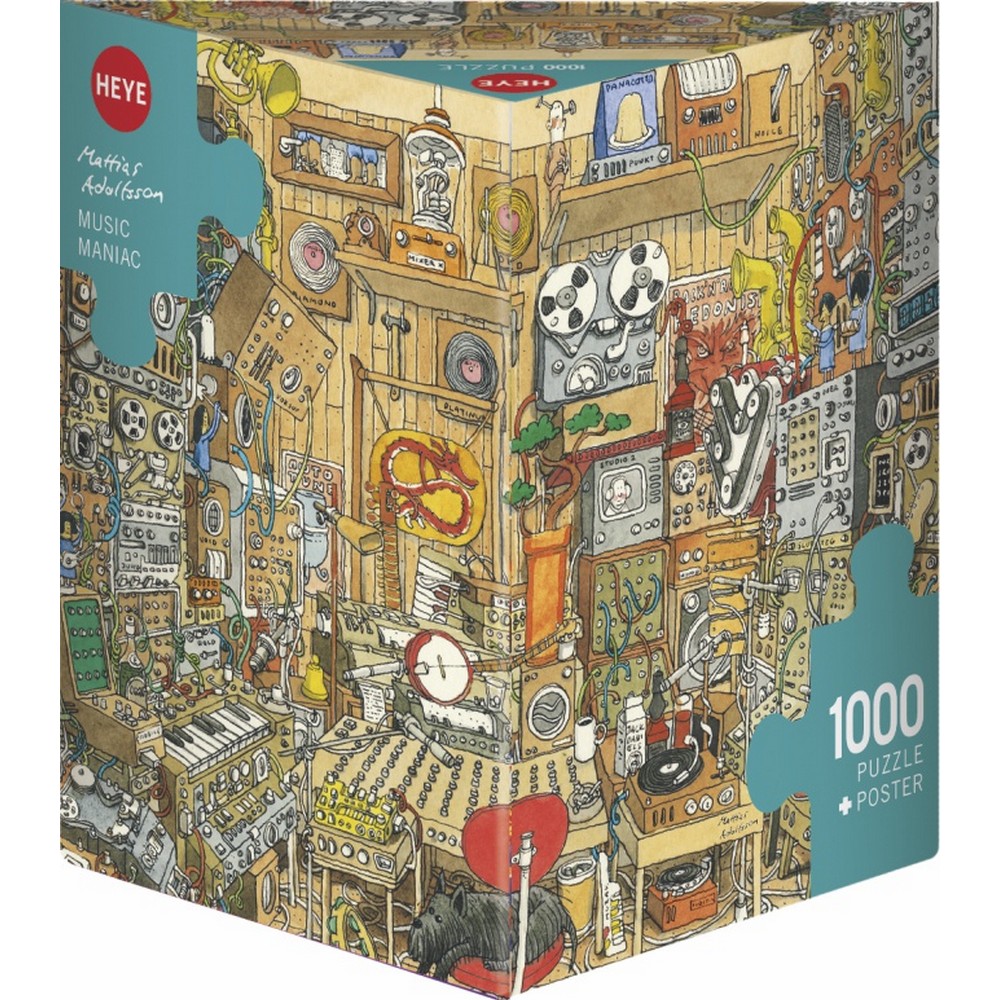 Heye - Triangular Box - Adolfsson Music Maniac 1000 Piece - Jigsaw Puzzle