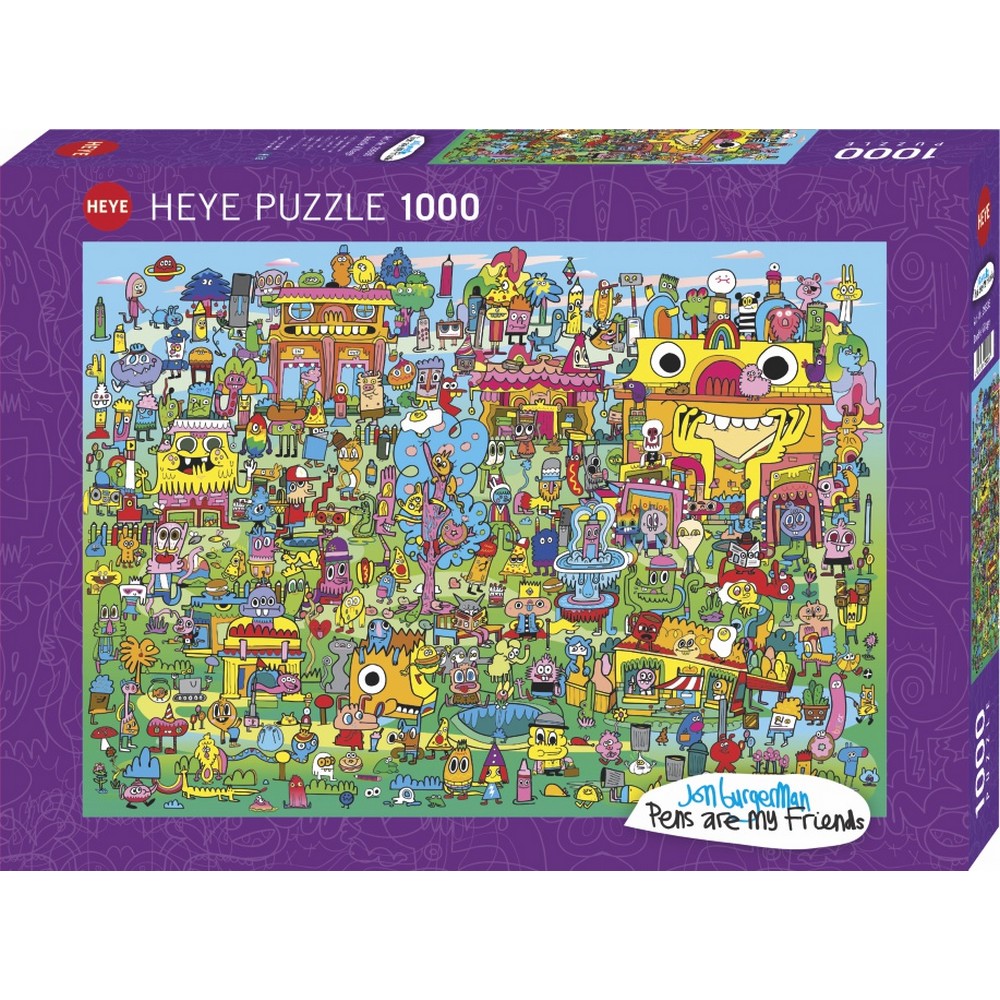 Heye - Burgerman Doodle Village 1000 Piece - Jigsaw Puzzle