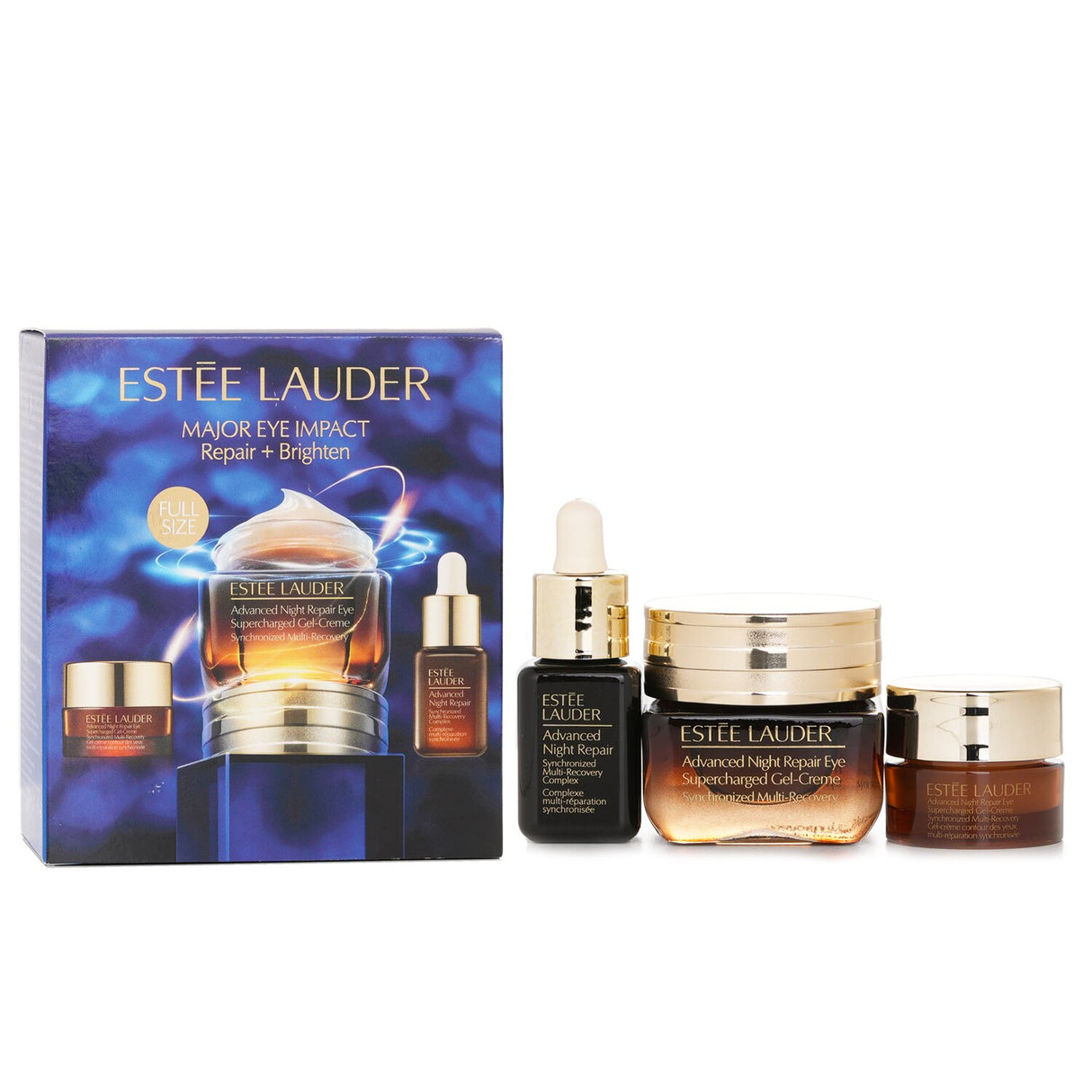 Estee Lauder Major Eye Impact Trio Repair + Brighten Skincare Set: ANR Eye Super