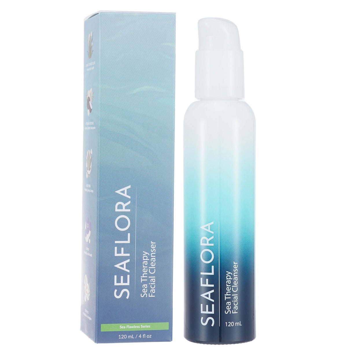 Hydrating Sea Therapy Facial Cleanser for normal to dry, sensitive skin; gently removes impurities while protecting and balancing.