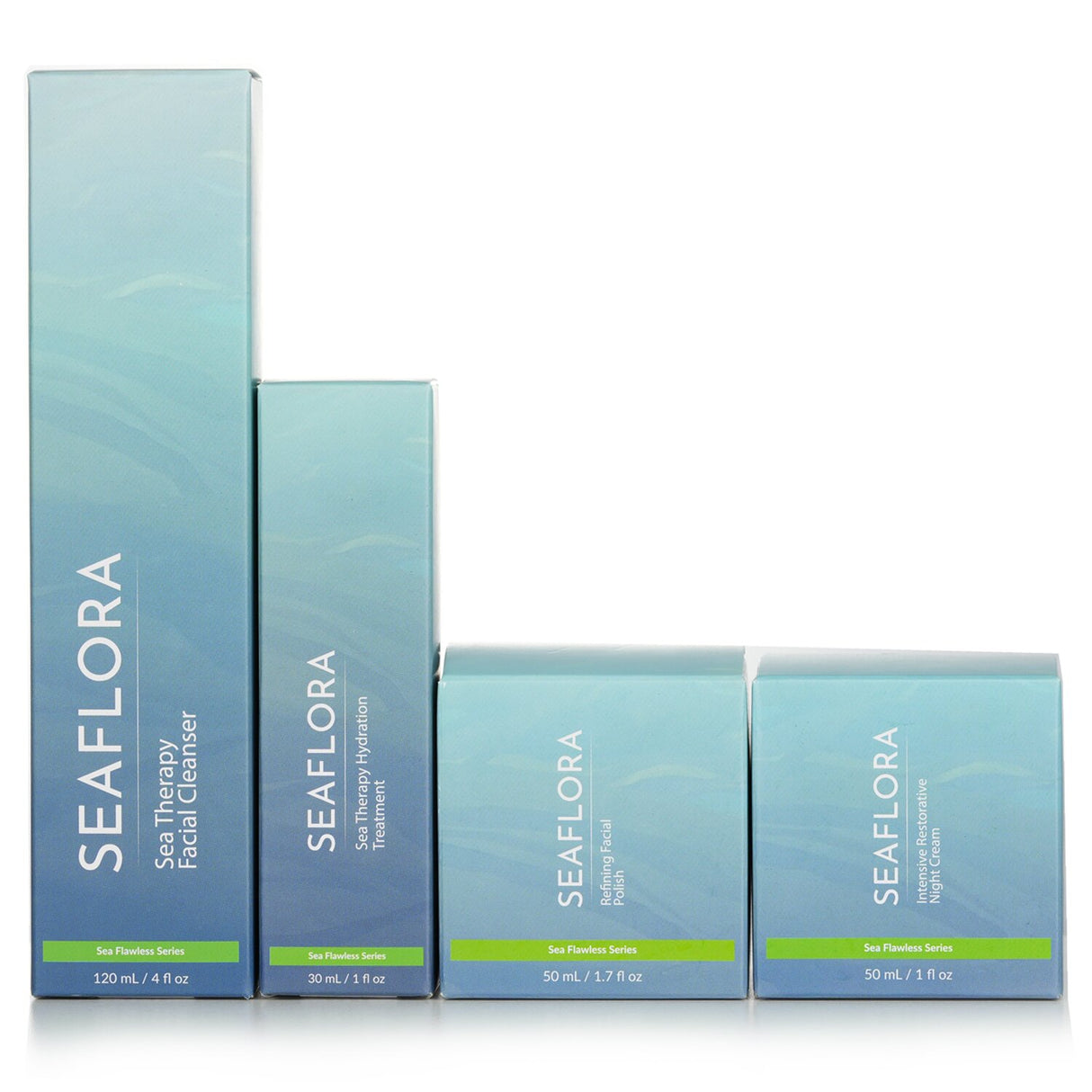 Seaflora Organic Thalasso Skincare set includes 5 rejuvenating products for a youthful glow and deep hydration.