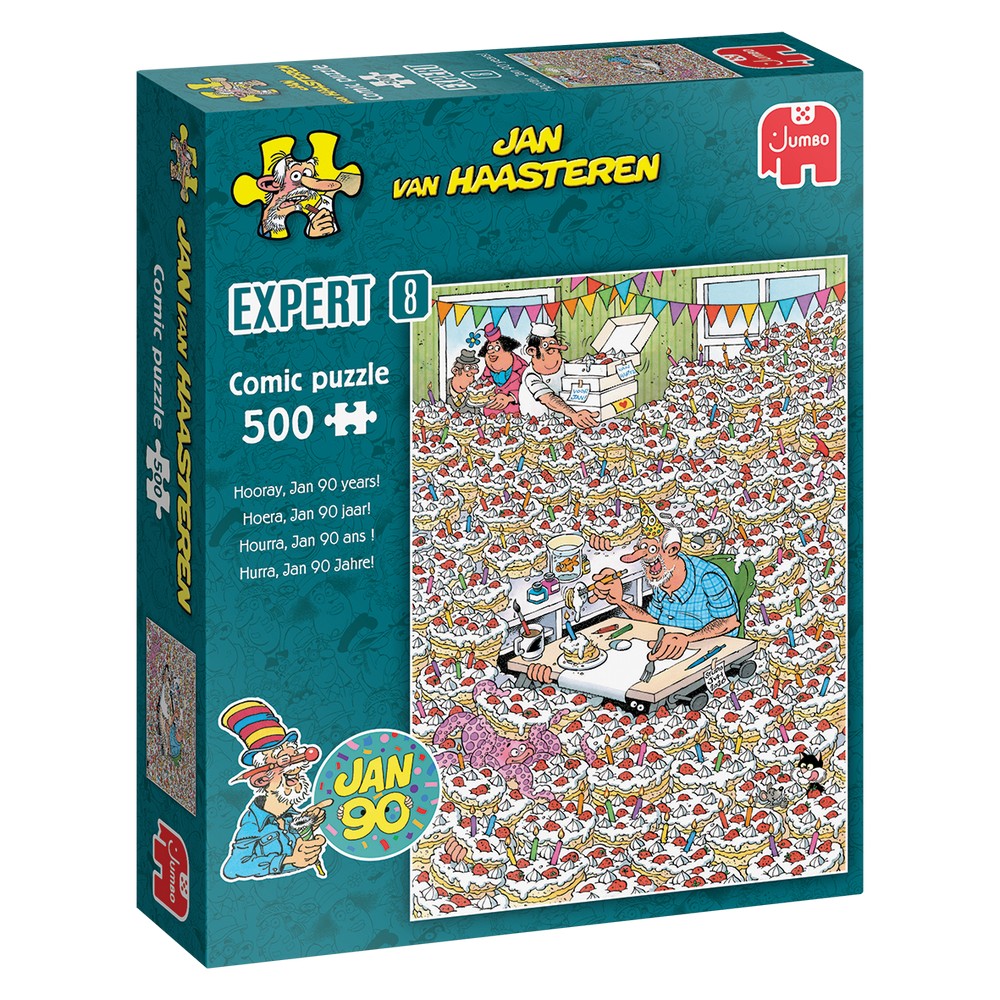 Jumbo Jan van Haasteren - Hooray, Jan 90 Years 500 Piece - Jigsaw Puzzle
