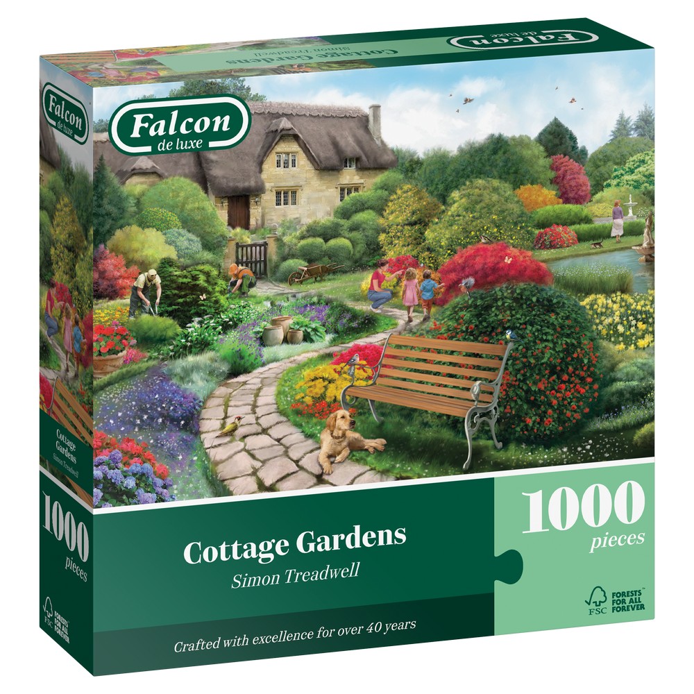Jumbo - Falcon - Cottage Gardens - 1000 Piece - Jigsaw Puzzle