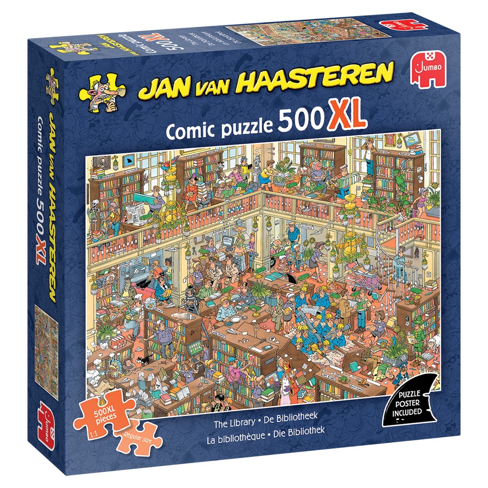 Jumbo - Jan van Haasteren 500XL - The Library (500 pieces XL) - Jigsaw Puzzle