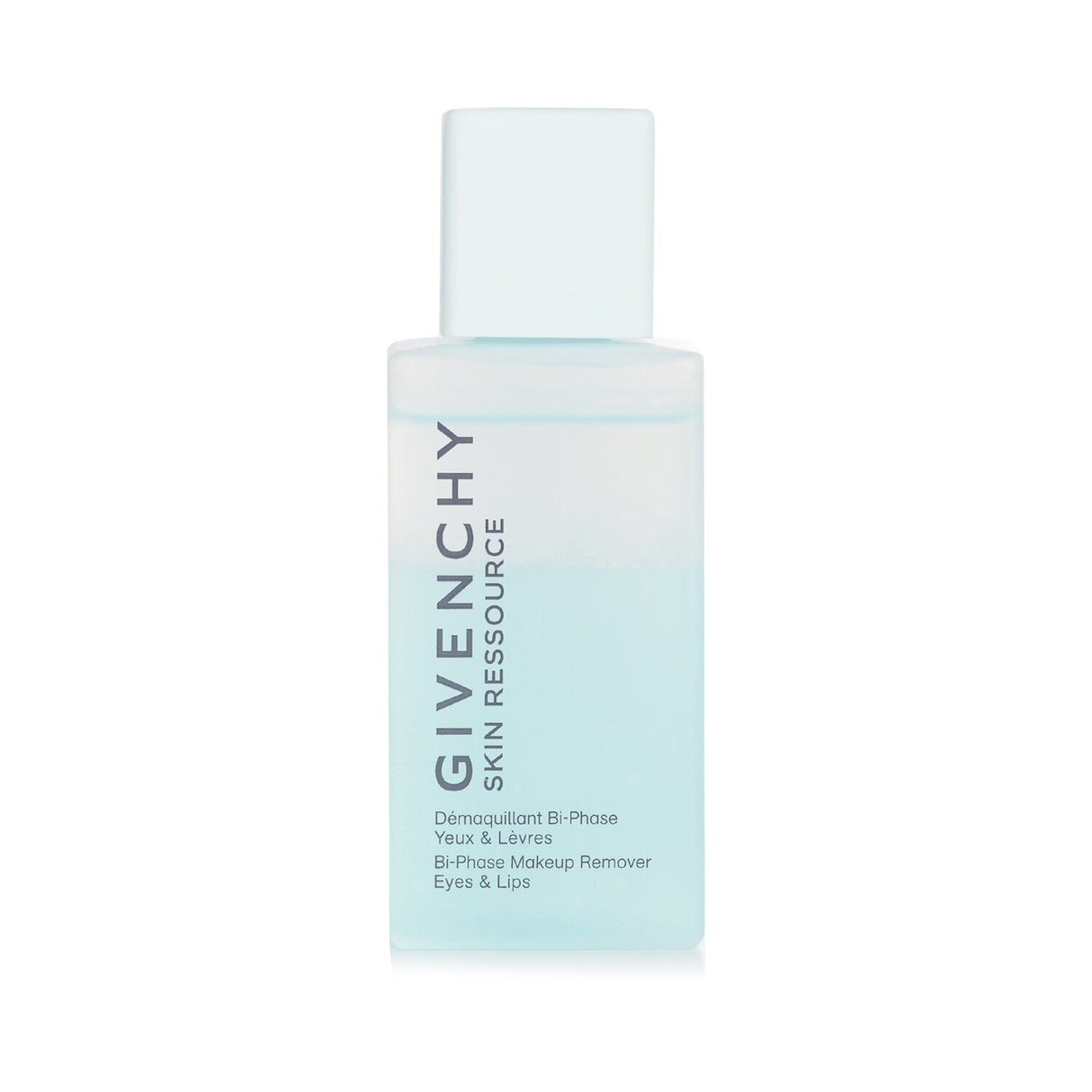 Givenchy Skin Ressource Biphase Makeup Remover in a 100ml bottle, gently removes stubborn makeup while preserving skin hydration.