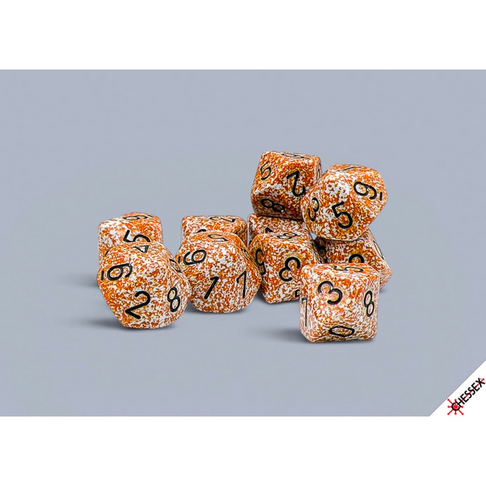 CHX 25133 Speckled Rust Set of Ten d10s - RPG Book