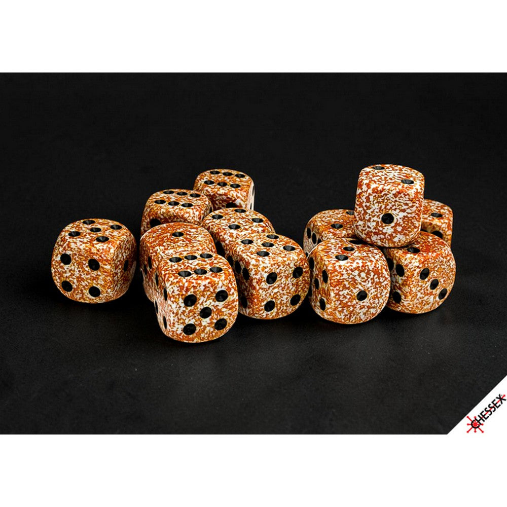 CHX 25733 Speckled Rust 16mm d6 Dice Block (12 dice) - RPG Book