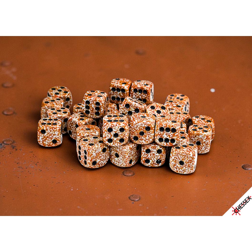 CHX 25933 Speckled Rust 12mm d6 Dice Block (36 dice) - RPG Book