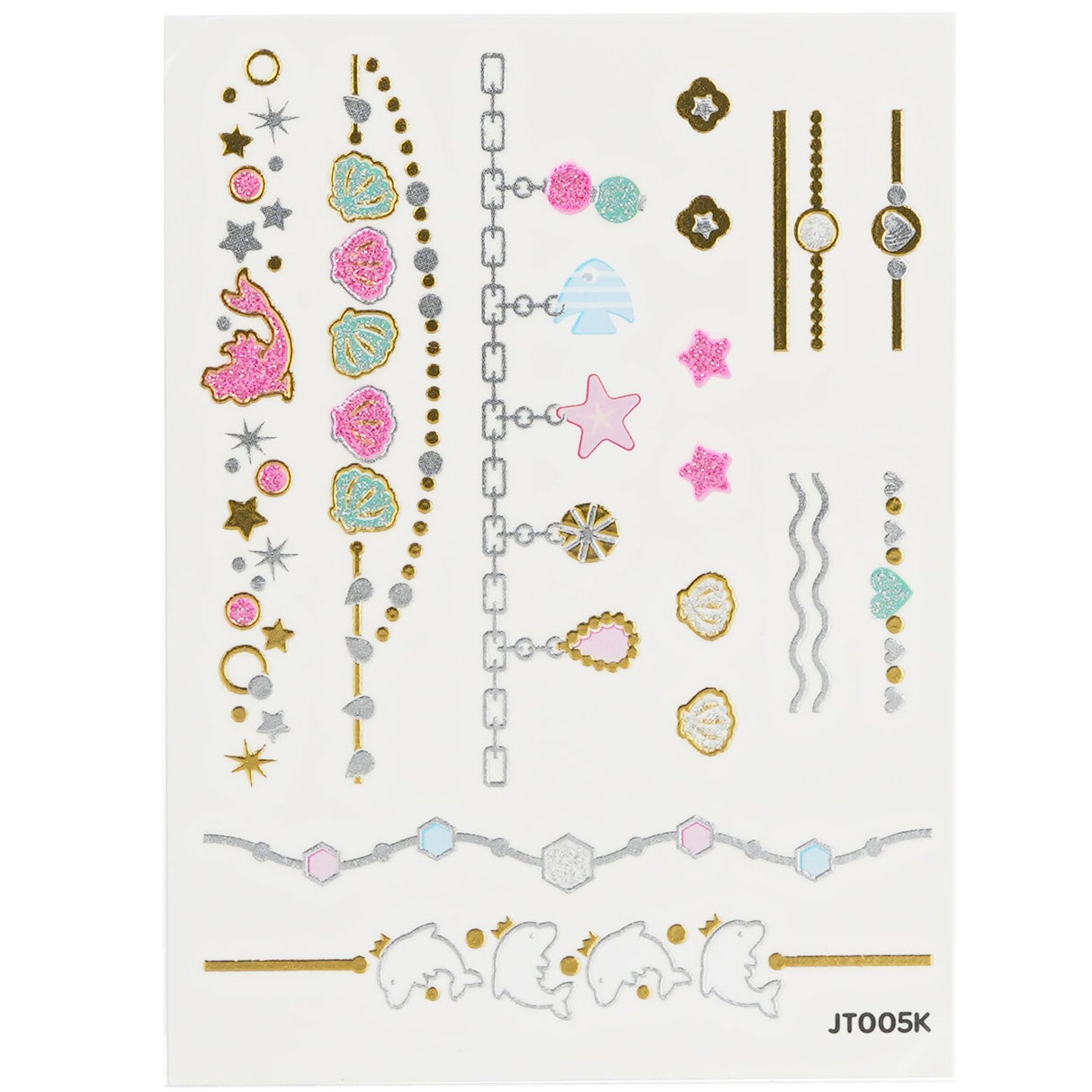 Glamorous April Korea Princess Jewel Body Sticker featuring shiny jewelry patterns, perfect for kids' parties and fun family bonding.