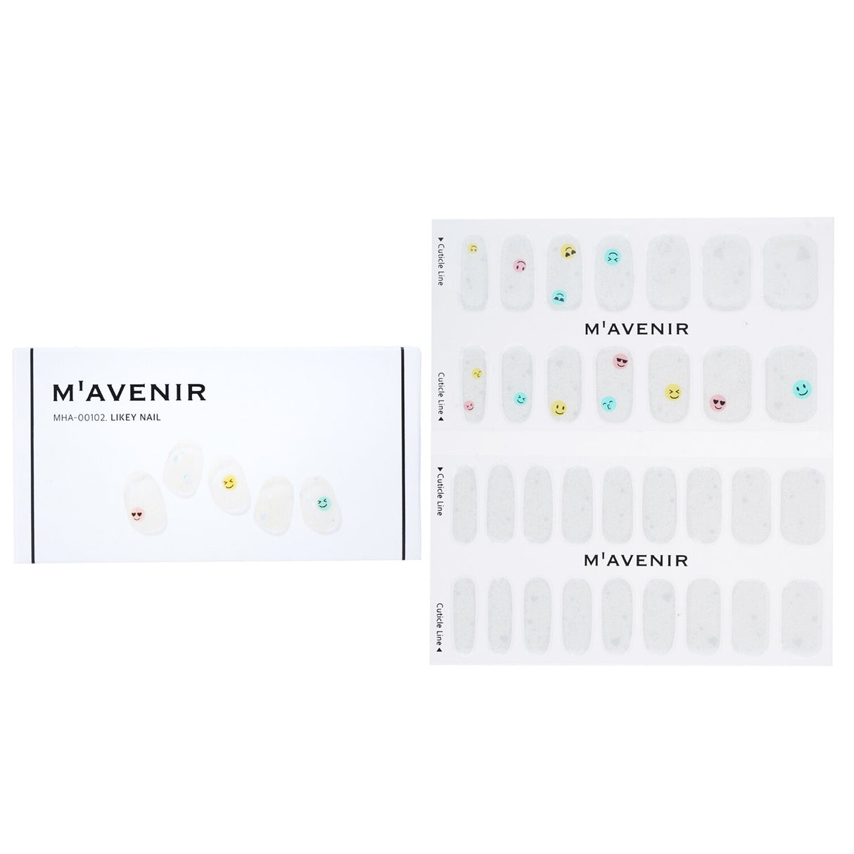 Mavenir White Nail Stickers featuring 32 versatile designs for easy, salon-quality nail art at home.