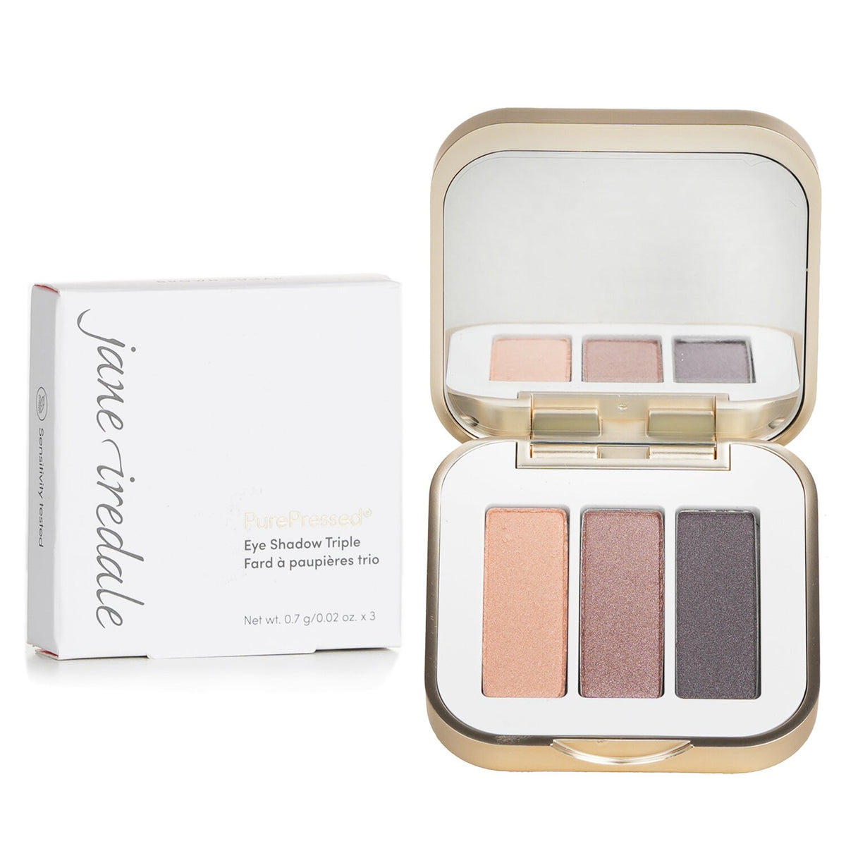 Jane Iredale - PurePressed Eye Shadow Triple - # Brown Sugar - 3x0.7g/0.02oz