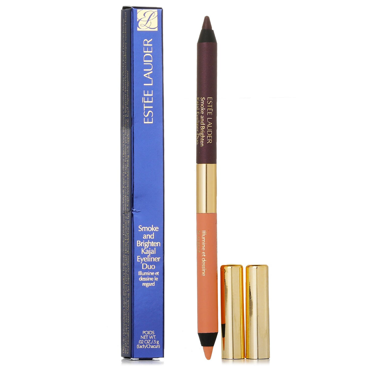 Estee Lauder - Smoke And Brighten Kajal Eyeliner Duo - # 02 Bordeaux / 02 Ivory