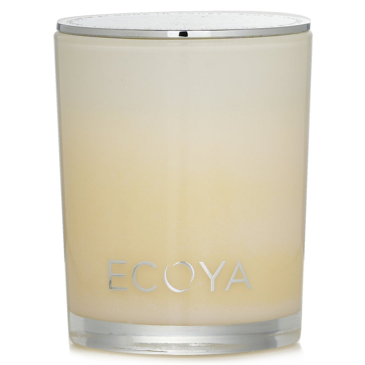 Ecoya Mini Madison Candle in Coconut & Elderflower, 80g, in a stylish glass jar, offering a fruity aroma and 25-hour burn time.