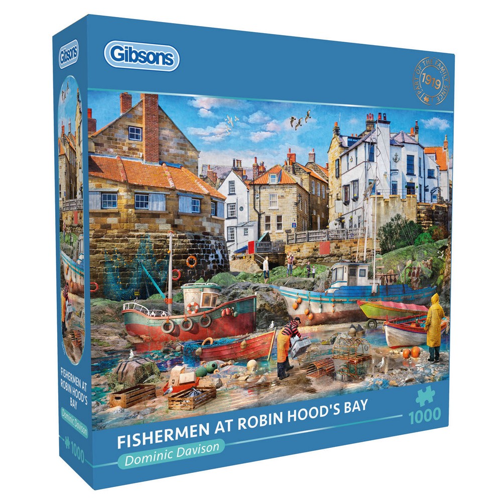 Gibsons - Fishermen at Robin Hood's Bay (1000) - Jigsaw Puzzle