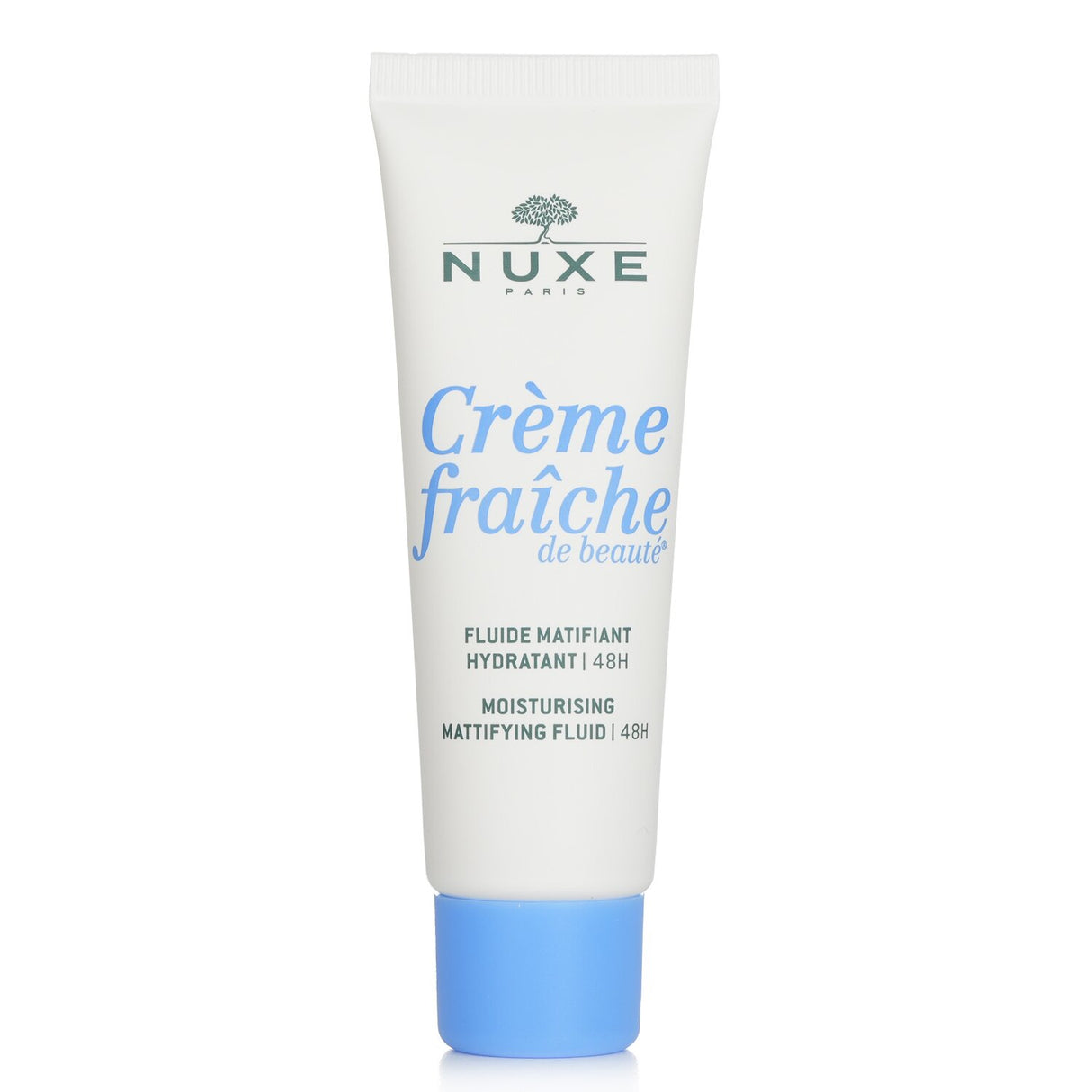 Nuxe 48H Moisturising Mattifying Fluid, a vegan face cream for combination skin, hydrates while providing a matte finish.