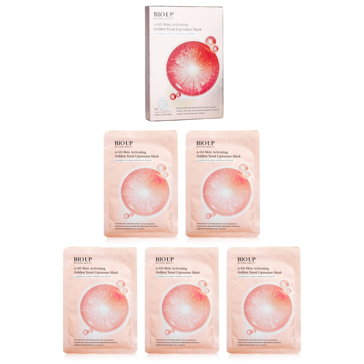 Natural Beauty - BIO UP a-GG Skin Activating Golden Yeast Liposome Mas - 5x25ml