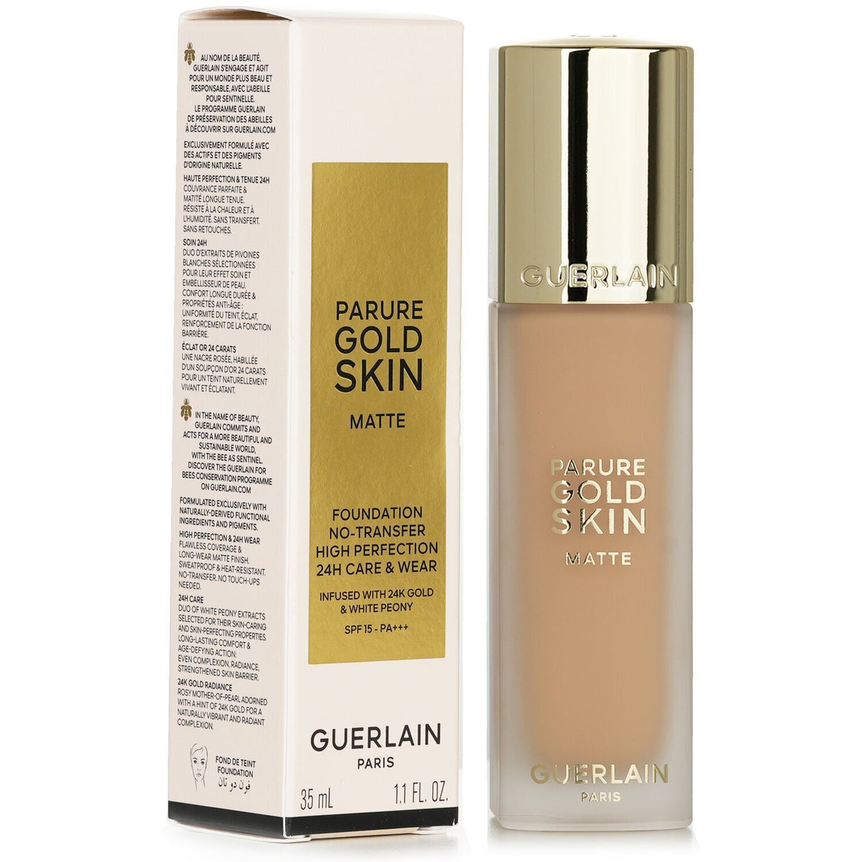 Guerlain - Parure Gold Skin Matte Foundation SPF15 - # 2W Warm - 35ml/1.1oz