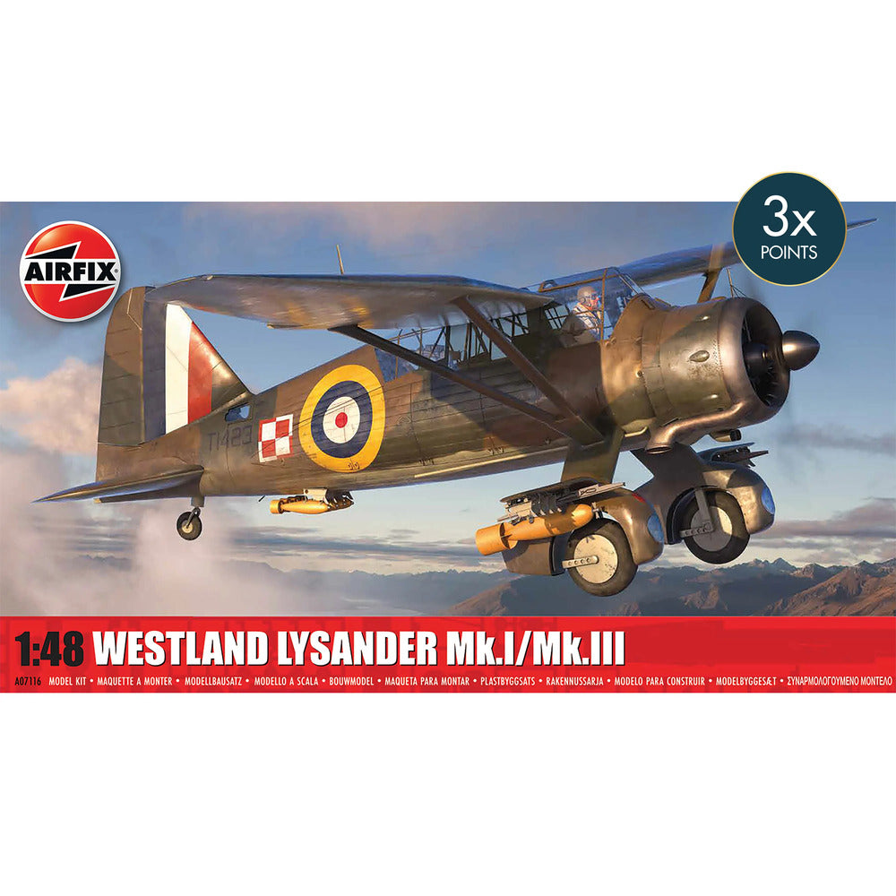 Westland Lysander Mk I Mk III Airfix 1:48 Scale Model Kit