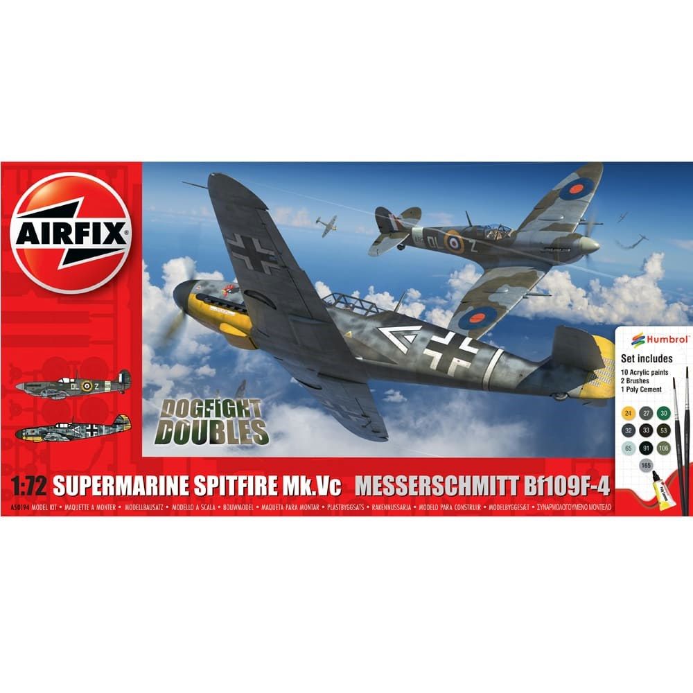 Supermarine Spitfire Mk.Vc Vs Bf109F-4 Dogfight Doubles Airfix 1:72 Scale Model