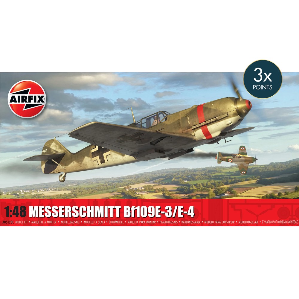 Messerschmitt Bf109E-3 E-4 Airfix 1:48 Scale Model Kit