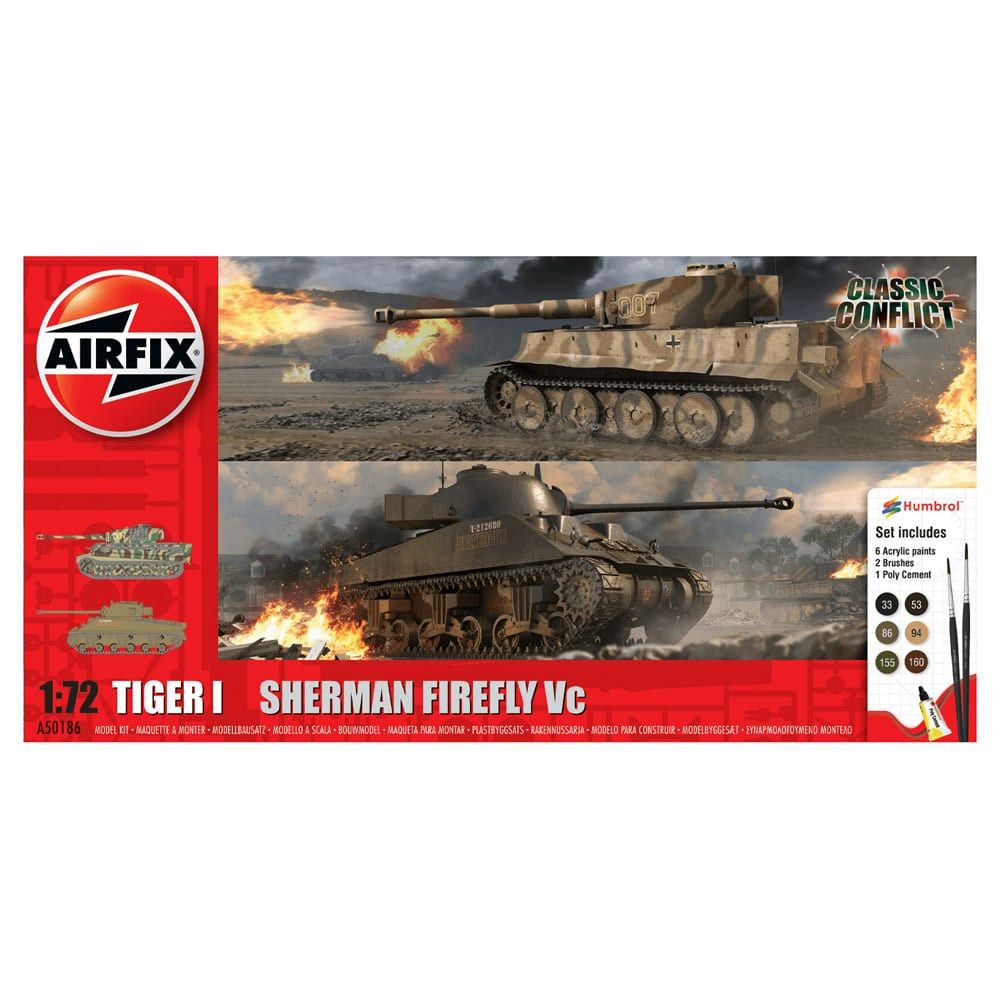 Airfix - Classic Conflict Tiger 1 vs Sherman Firefly Tanks (1: 72)
