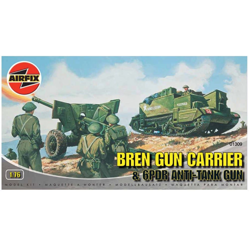 Bren Gun Carrier & 6PDR Anti Tank Gun Airfix 1:76 Scale Model Kit
