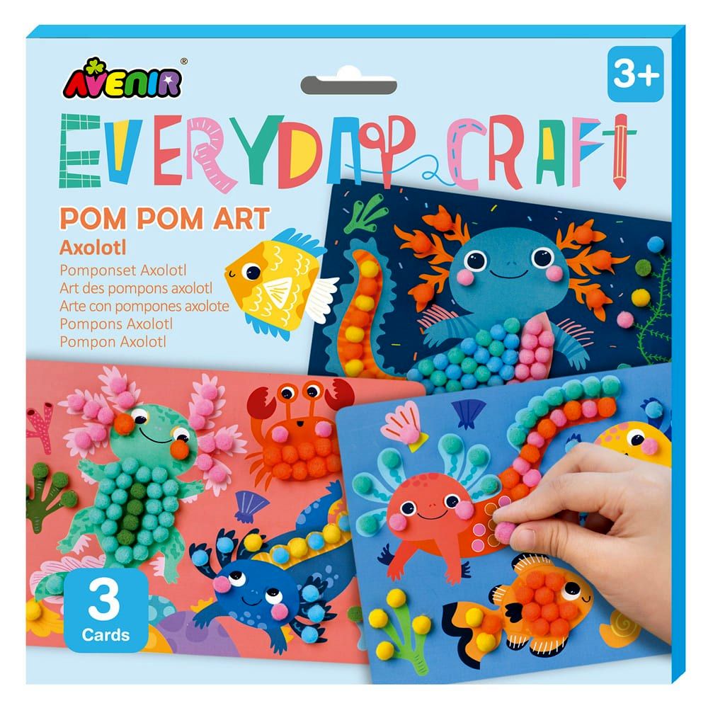 Everyday Craft Pom Pom Art Axolotl Avenir