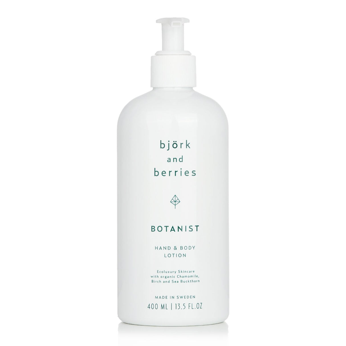 Luxurious 400ml hand and body lotion with natural ingredients, hydrating and aromatic with sea buckthorn and chamomile.
