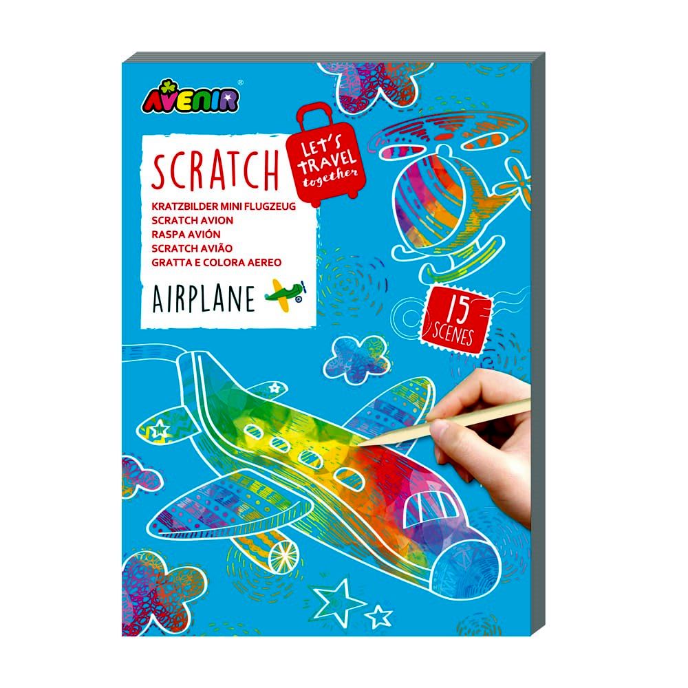 Avenir - Mini Scratch Book - Airplane - Craft Kit