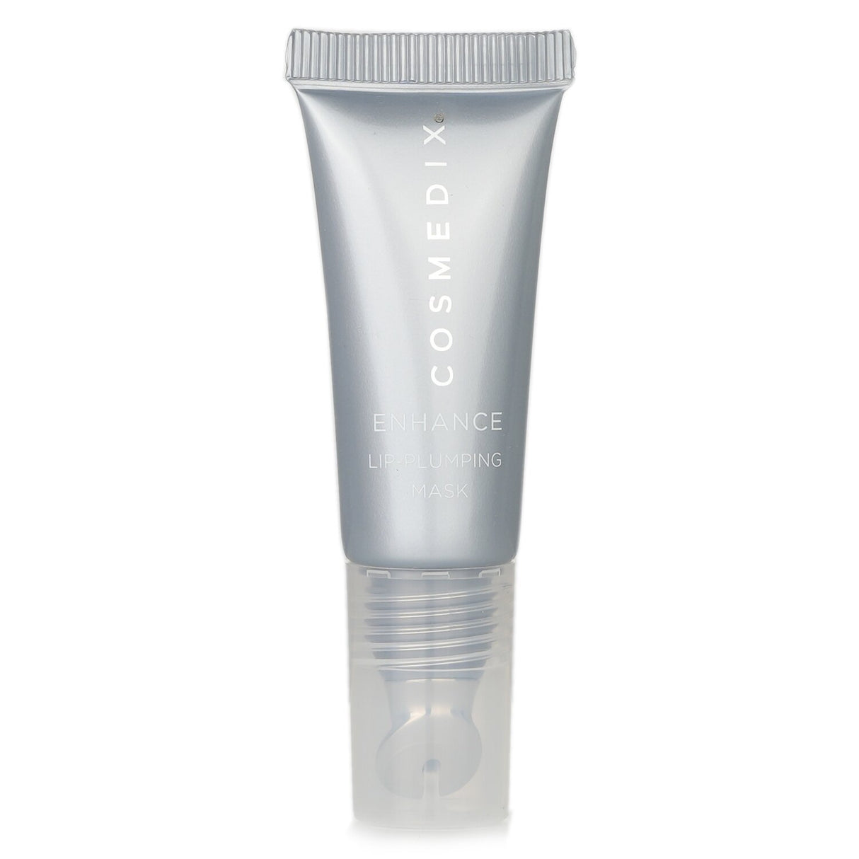 CosMedix Enhance Lip-Plumping Mask in a 10ml tube with cooling applicator for hydrated, fuller, and softer lips.