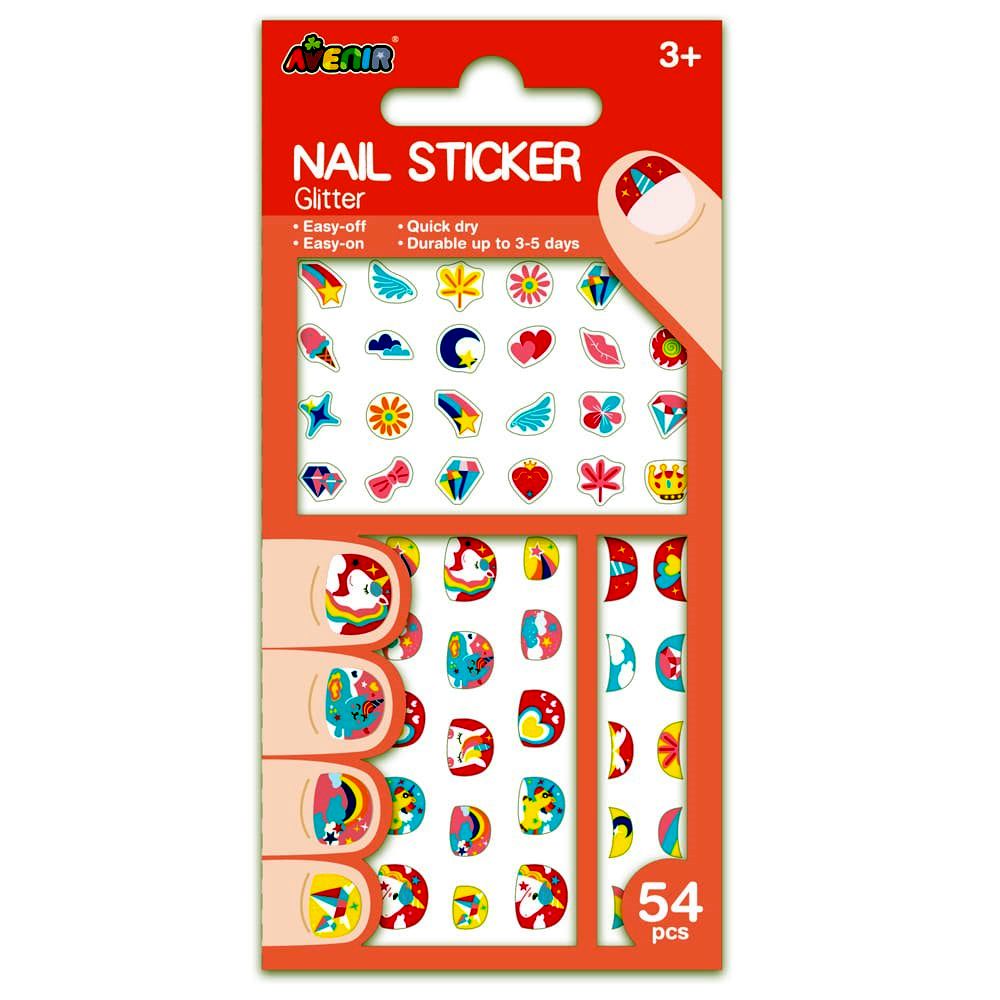 Avenir - Nail Stickers Glitter Pink - Craft Kit