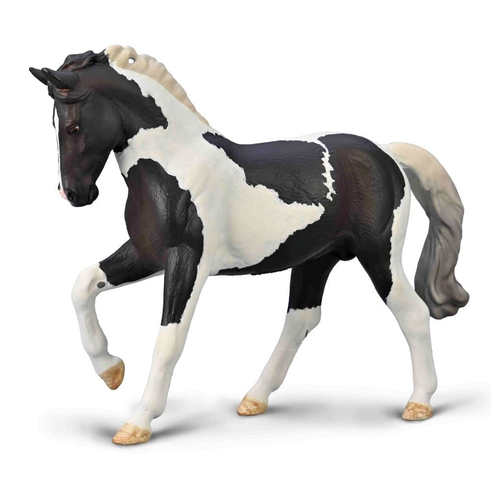Warmblood Stallion. Black Tobiano Figurine CollectA XL