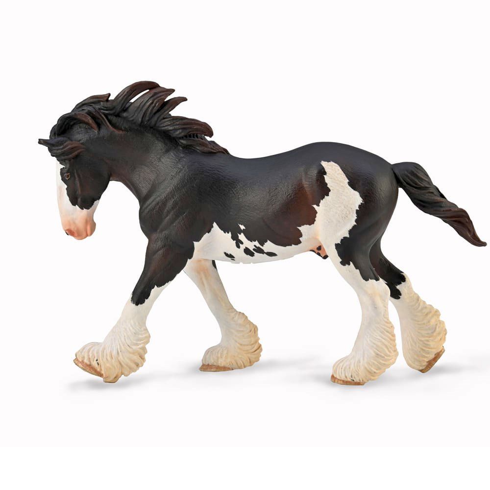 Clydesdale Stallion Black Sabino Figurine CollectA XL