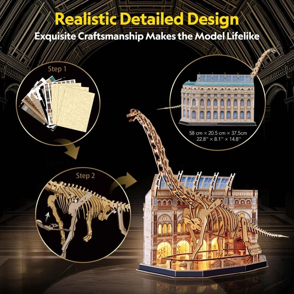 Natural Museum Branchiosaurus 3D Puzzle CubicFun