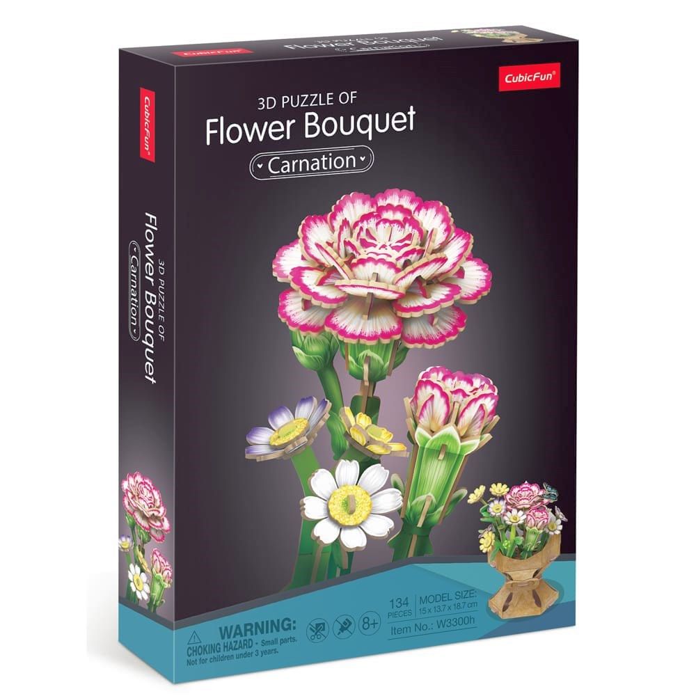 Flower Bouquet Carnation 3D Puzzle CubicFun