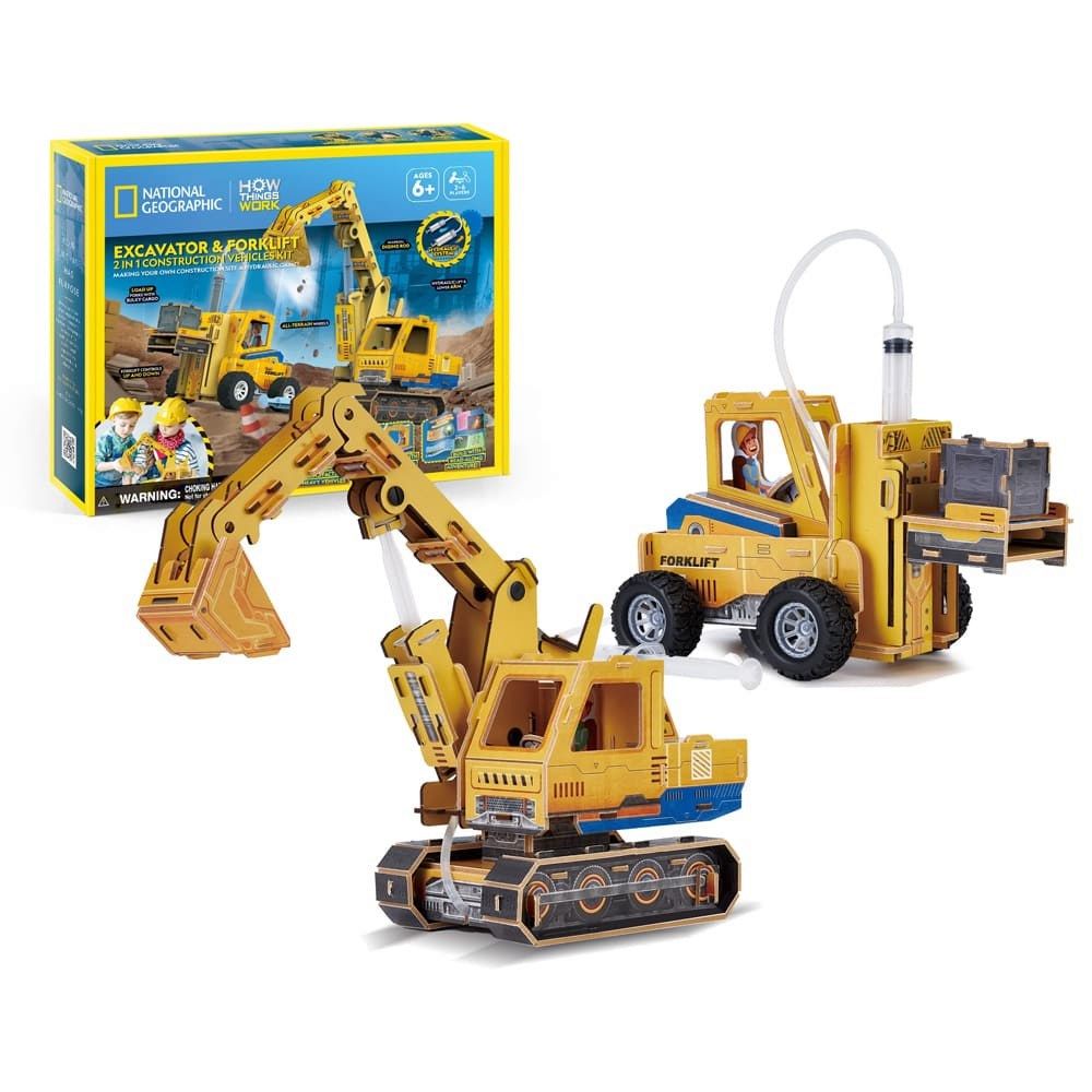 Excavator & Forklift 3D Puzzle CubicFun
