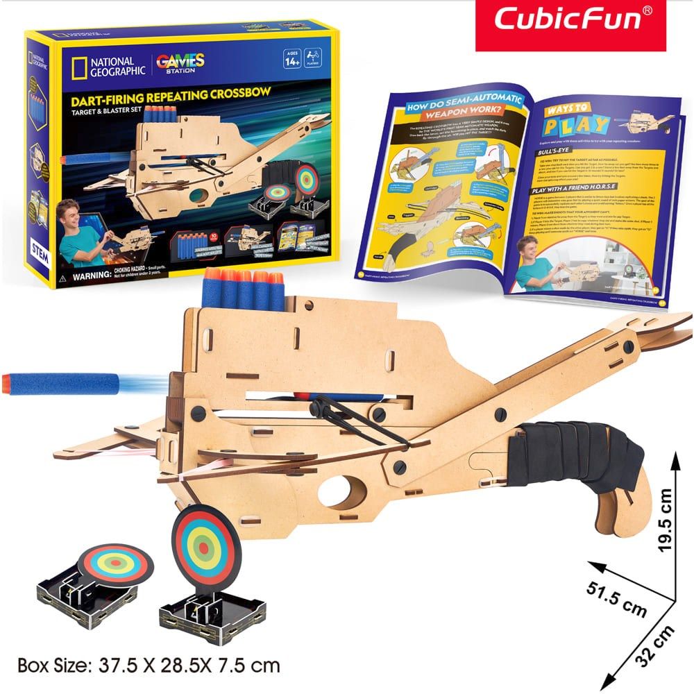 Cubic Fun - 3D Puzzle - Blue Box - Dart Firing Crossbow