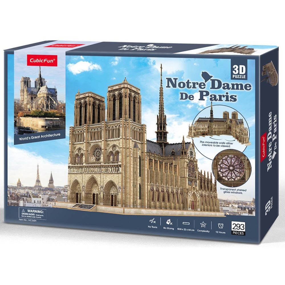 Notre Dame De Paris (2XL) 3D Puzzle CubicFun