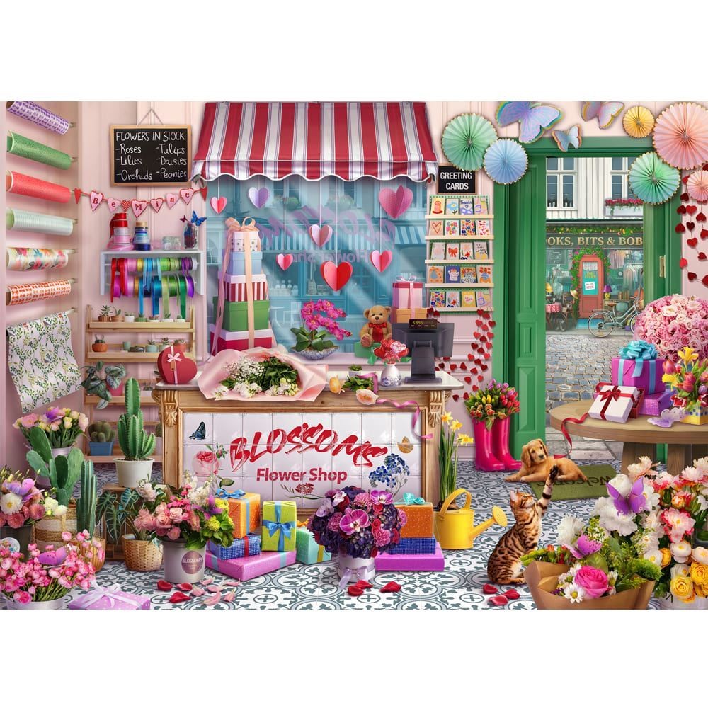 Streetwise Treasures Blossom Shop Holdson 1000pc Jigsaw Puzzle