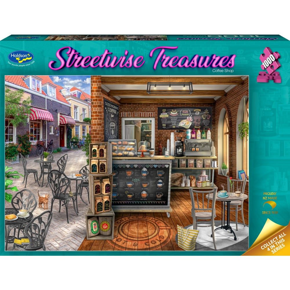 Holdson - Streetwise Treasures - 1000 Piece Puzzle - Coffee Shop