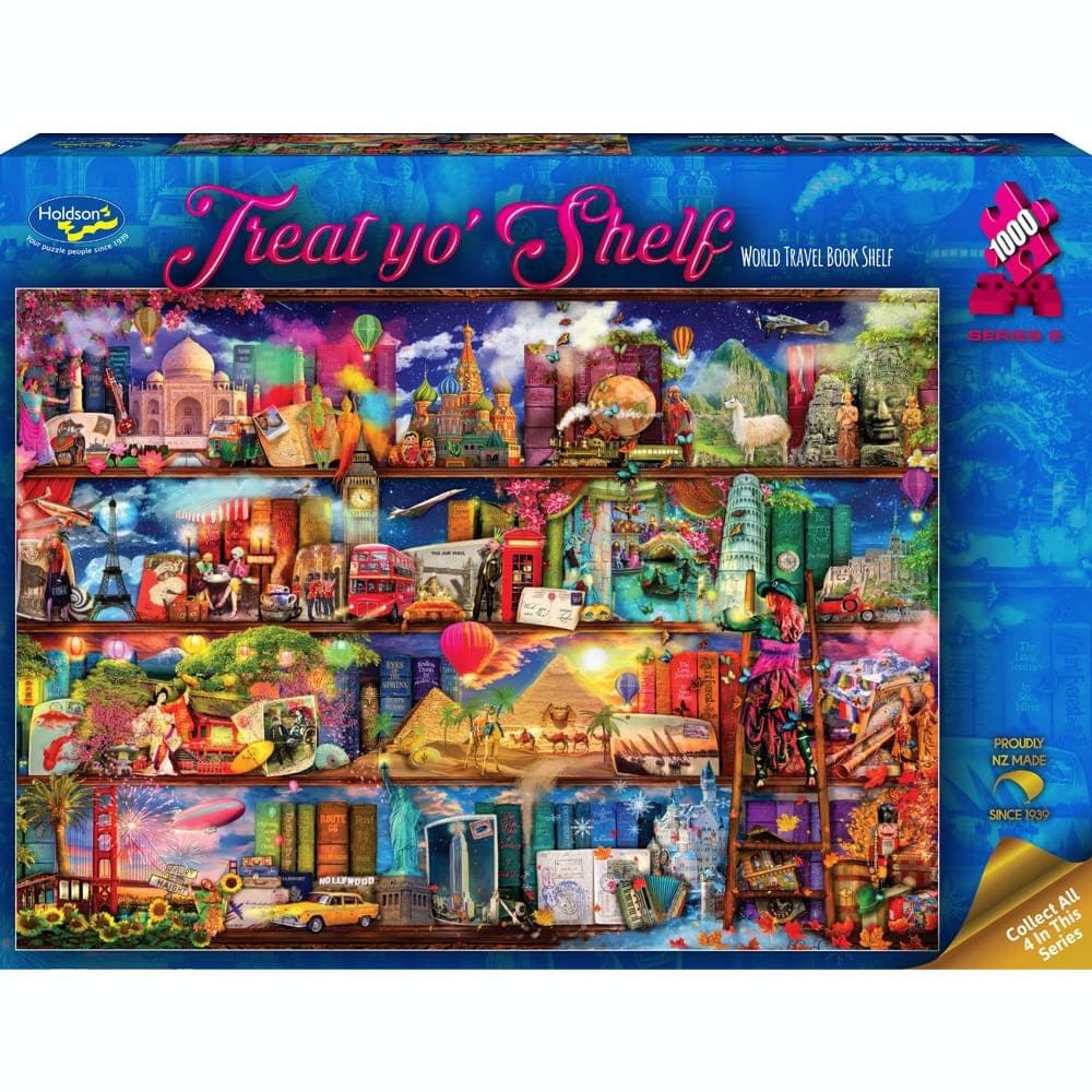 Treat Yo' Shelf S2 World Travel Holdson 1000pc Jigsaw Puzzle