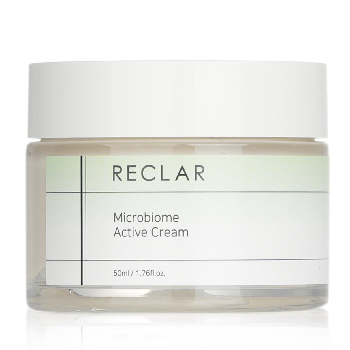 Reclar Microbiome Active Cream in 50ml, revitalizing skin with probiotics, Niacinamide, and soothing Centella Asiatica extract.