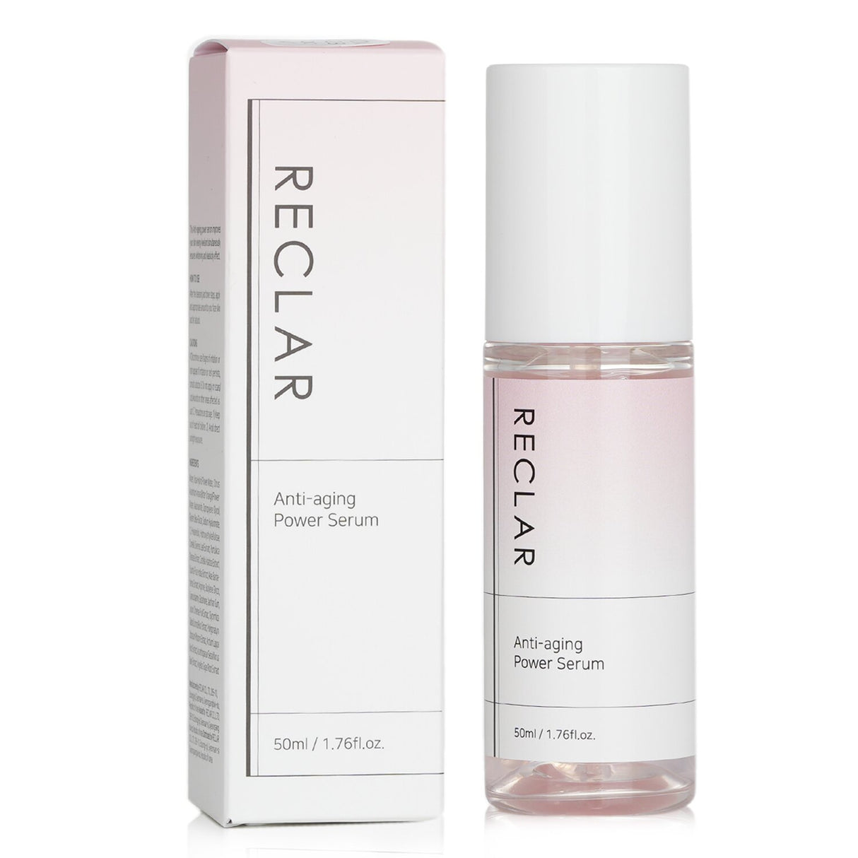 Reclar Anti Aging Boost Serum in a 50ml bottle, featuring a hydrating, lightweight formula enriched with natural ingredients.