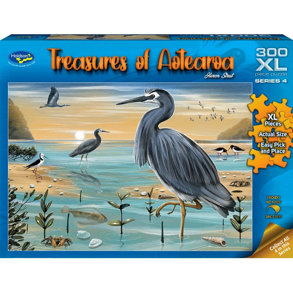 Treasures of Aotearoa S4 300XLpc Heron's Strut Holdson Jigsaw Puzzle