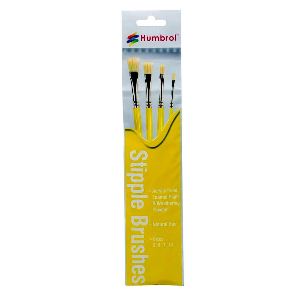 Humbrol Stipple Brush Pack 3.5.7.10