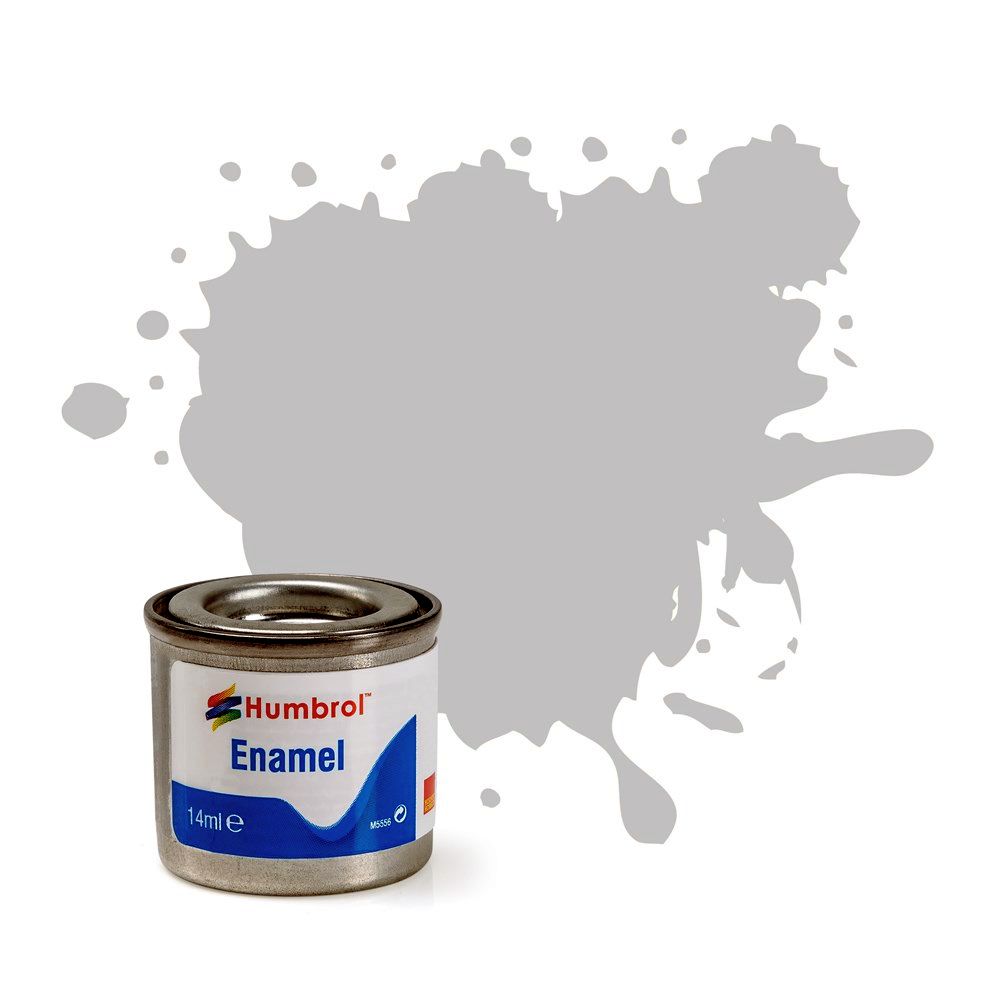 Humbrol - 14ml Enamel Tinlet Light Grey Matt - Model Paint