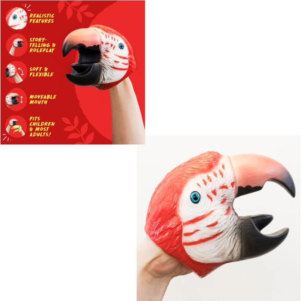 Kid Antics - Wild Thingz Hand Puppet - Red Macaw