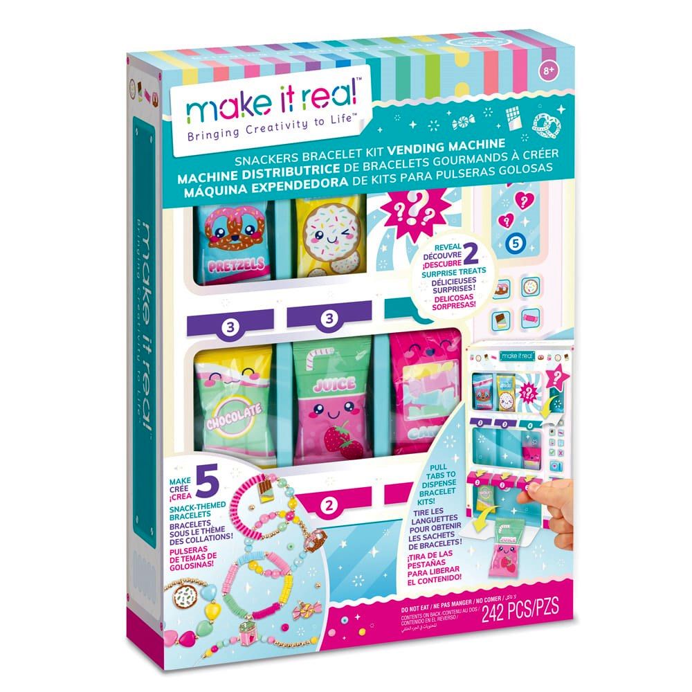 Make It Real Snackers Bracelet Kit Vending Machine - Craft Kit